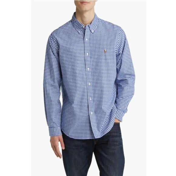 Ralph Lauren Mens Long Sleeve Cotton Oxford Button Down Shirt Size XXL Blue - Picture 1 of 11